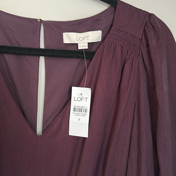 Loft Dark Purple Drape Jumpsuit - Picture 3 of 7